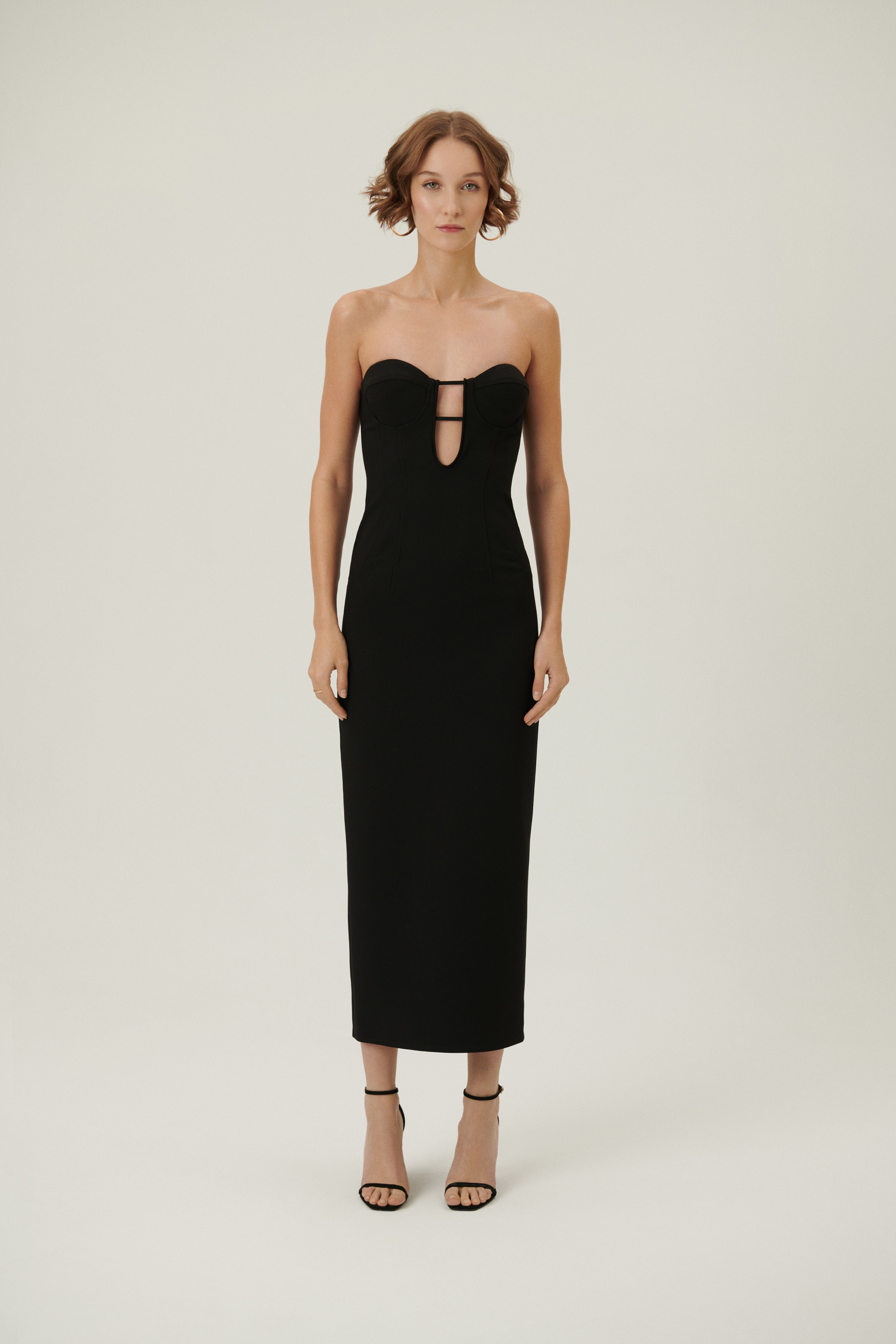 Midnight Charms - Strapless Long Dress