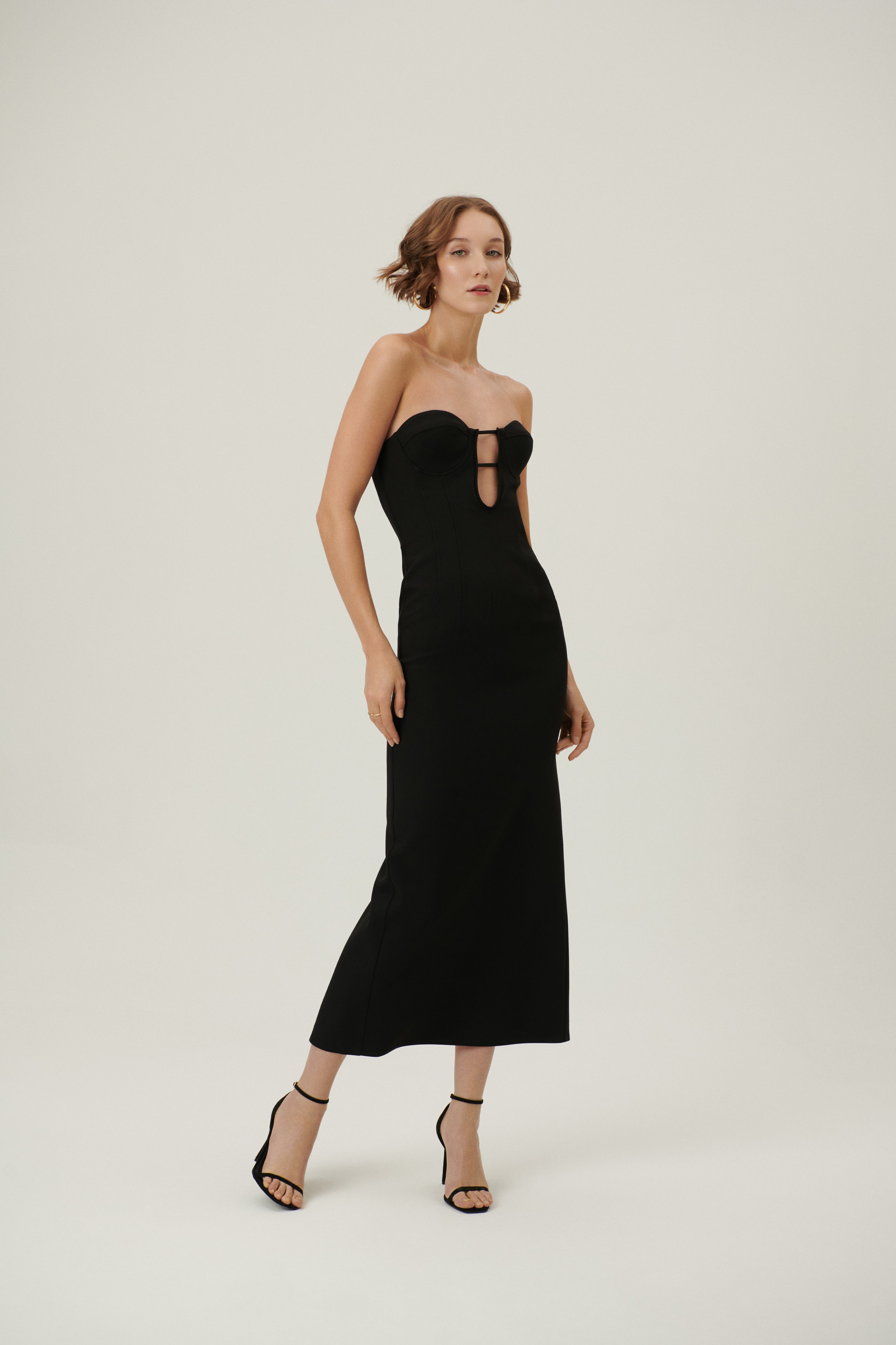 Midnight Charms - Strapless Long Dress